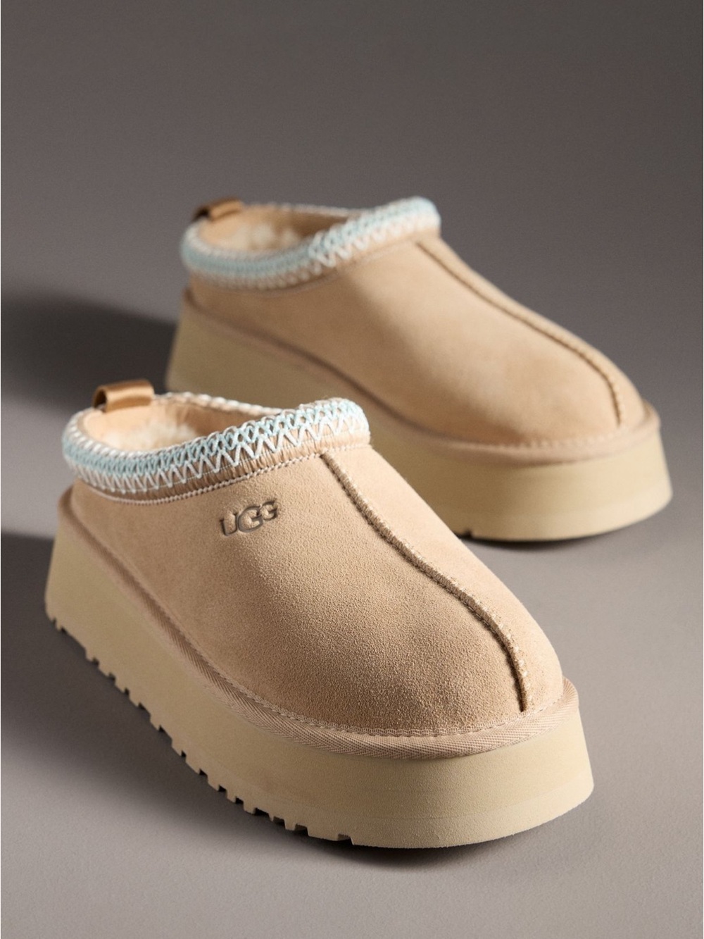 UGG Women's Sand Beige Suede Platform Mule - Picture 2 of 10
